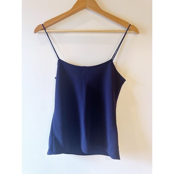 Theory Bundle Petite Navy Blue Striped Short Sleeve Knit Camisole Top - Picture 8 of 12